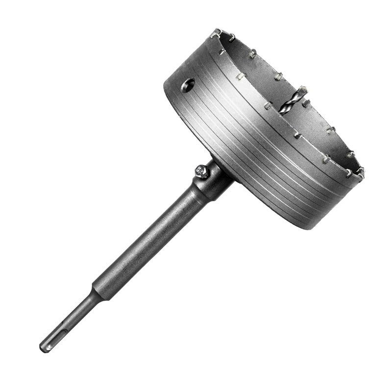 SALI Concrete Hole Saw Kits 6-5/16"（160mm）Tungsten Steel Wall Hole Cutter Drill Bit Sets with 220mm SDS Plus Shank Connecting Rod，110mm Center Positioning Drill Bits for Cinder Block,Brick,Adobe Wall - Image 1